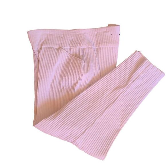 Versona Womens Casual Modern Pants Stretch Waist Ribbed Pull On White Size 10 - Picture 12 of 13